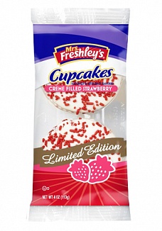 Mrs. Freshley's Strawberry Shortcake Cupcakes (6 x 6 Twin Packs)