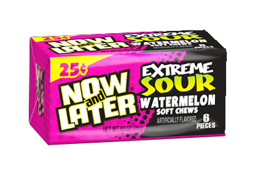 Now & Later Extreme Sour Watermelon (Box of 24)