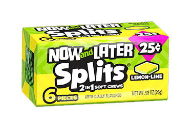 Now & Later Lemon-Lime Splits (Box of 24)