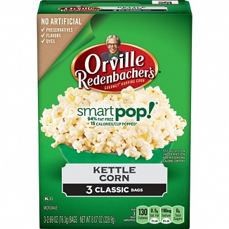 Orville Redenbacher's Smart Pop Popcorn Kettle Corn 3 Pack (12 x 229g)