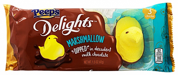 Peeps Delights Milk Chocolate Dipped Yellow Chicks (3ct) (Case of 24)