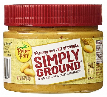 Peter Pan Simply Ground Peanut Butter (6 x 425g)