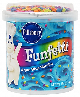 Pillsbury Funfetti Aqua Blue Vanilla Frosting (8 x 443g)