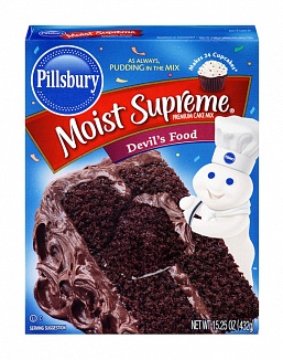 Pillsbury Moist Supreme Devil's Food Cake Mix (12 x 432g)