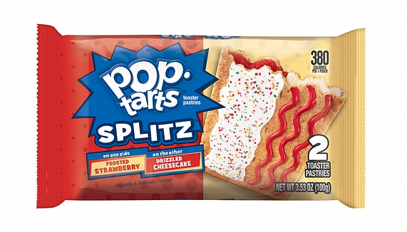 Pop-Tarts Splitz Frosted Strawberry Drizzled Cheesecake (12 x 6 x 100g)