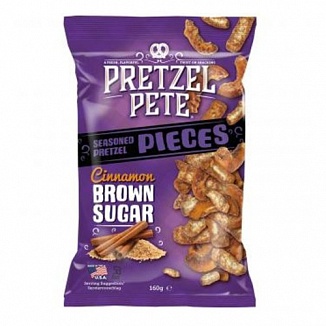 Pretzel Pete Pieces Cinnamon Brown Sugar (8 x 160g)