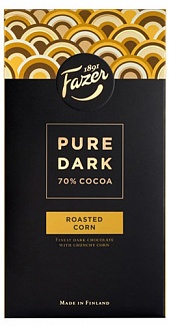 Fazer Pure Dark 70% Cocoa Roasted Corn (95g)