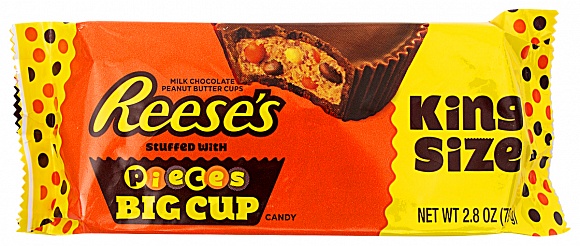 Reese's Peanut Butter Cups with Reese's Pieces King Size (Box of 16)