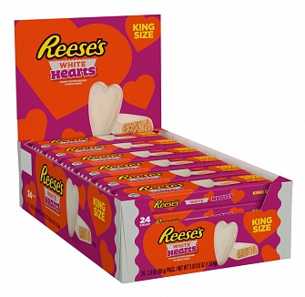 Reese's Peanut Butter White Hearts King Size (24 x 68g)