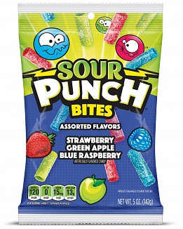Sour Punch Bites Assorted Flavours (12 x 142g)