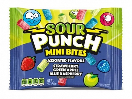 Sour Punch Mini Bites Assorted Flavors (18 x 57g)