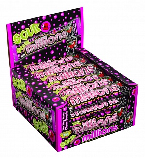 Sour Strawberry Millions Tubes 40g (Box of 30)