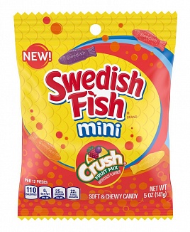 Swedish Fish Mini Crush Fruit Mix (12 x 141g)