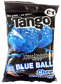 Tango Blue Balls Chewy Bonbons £1 Stick On Labels (12 x 100g)