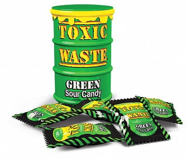 Toxic Waste Sour Candy Drum Green (12 x 42g)