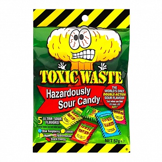 Toxic Waste Hazardously Sour Candy (12 x 57g)