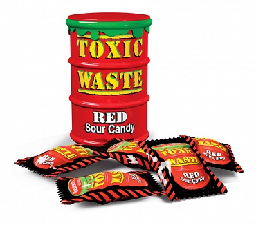 Toxic Waste Red Sour Candy Drum (12 x 42g)