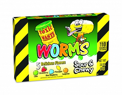 Toxic Waste Worms Theatre Box (12 x 85g)