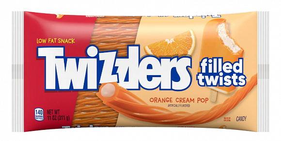 Twizzlers Orange Cream Pop Filled Twists (12 x 311g)