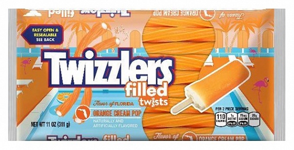 Twizzlers Orange Cream Pop Filled Twists (311g)