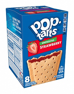 Unfrosted Strawberry Pop-Tarts (12 x 8 pastries)