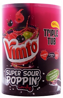 Vimto Assorted Super Sour Poppin' Candy (120ct Tub)