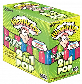 Warheads Freezer Pop 2 in 1 Extreme Sour (60 x 75ml)