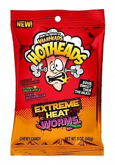 Warheads Hothead Extreme Heat Worms (12 x 141g)