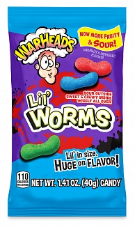 Warheads Lil Worms Sachet (12 x 40g)