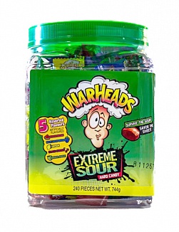 Warheads Extreme Sour Hard Candy 240 Pack (6 x 964g)